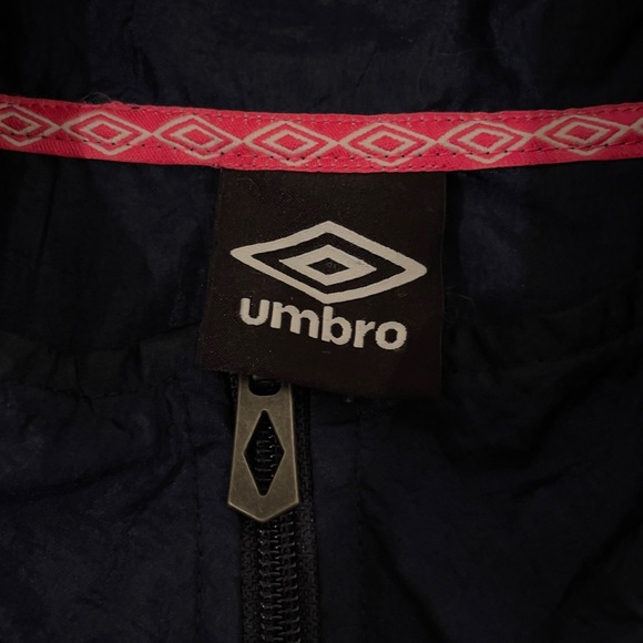 Vintage Umbro Navy Blue and Pink Track Jacket - Picture 5 of 10